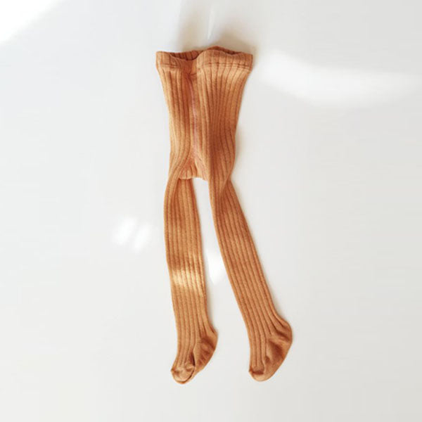 Ribbed Tights Teak Orange (1P)