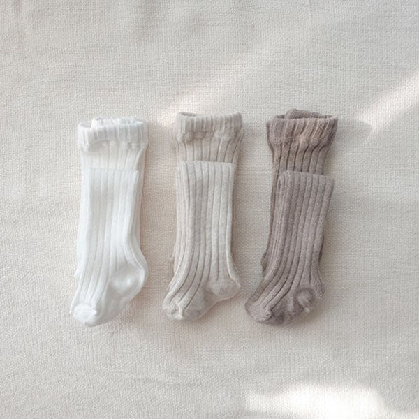 Ribbed Tights Heather Brown (1P)