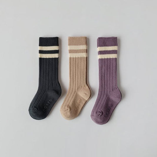 Dandy Knee Socks Purple (3P)