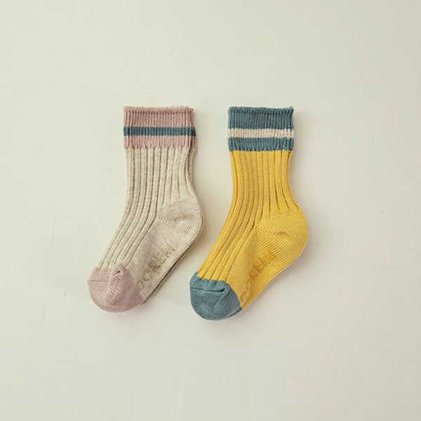 Sand Thick Socks Oatmeal Set (2P)