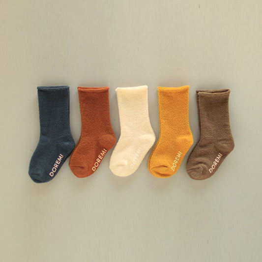 Fleece Roll Socks Mustard (5P)