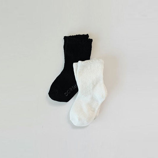Clover Roomy Socks White Set (2P)