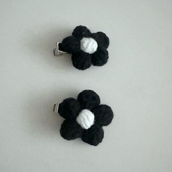 Black Flower Pin