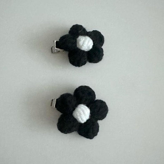 Black Flower Pin