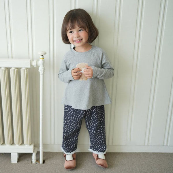 Small Floral Waffle Pants