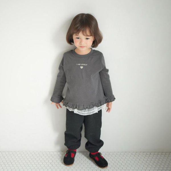 Pin Dot Frill T-shirt