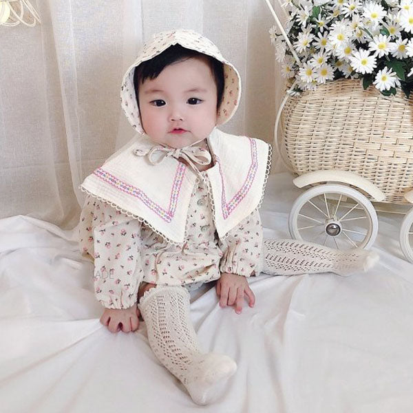 Rose (Romper + Hat + Bib Set)