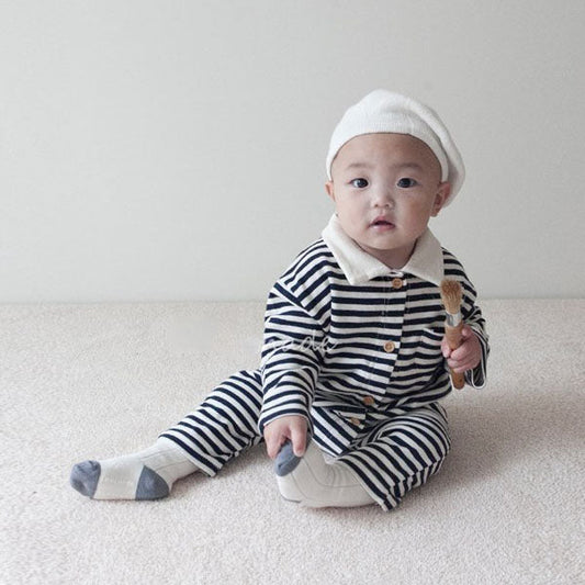 Stripe Collar Romper