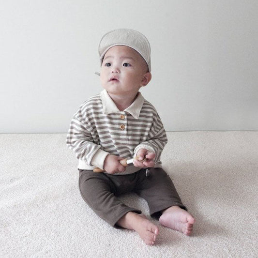 Stripe Collar T-shirt